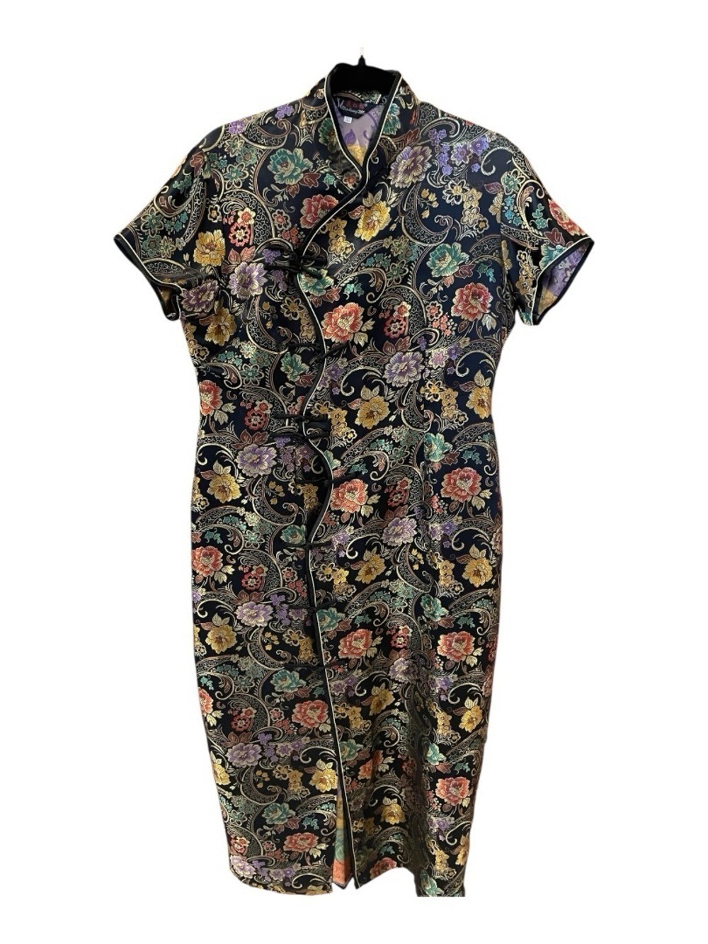 Vintage Yilahongmei Chinese Brocade Jacket Mandarin Collar Size 3XL - Picture 2 of 8
